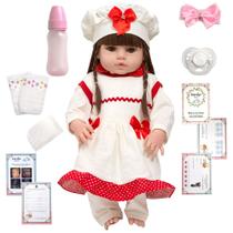 Boneca Reborn 100% Silicone Pode Molhar 13 Itens Enxoval Boneca Reborn 100% Silicone Pode Molhar 13 Itens Enxoval