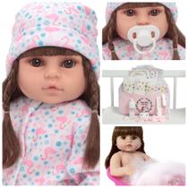 Boneca Reborn 100% Silicone Pode Molhar Pijama Fofinho