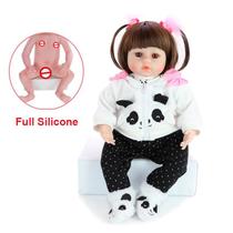 Boneca Reborn 48cm 100% Corpo de Silicone Realista Baby Fashion Urso