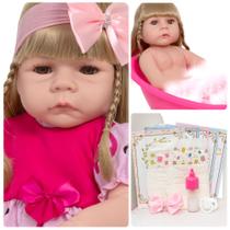 Boneca Reborn Abigail 100% Silicone Fofinha Pode Dar Banho Boneca Reborn Abigail 100% Silicone Fofinha Pode Dar Banho