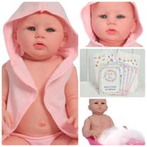 Boneca Reborn Abigail 100% Vinil Com Saída de Banho Fofa