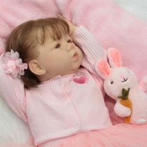 Boneca Reborn Abigail Cabelo Fio a Fio Corpo 100% Silicone