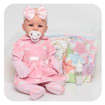 Boneca Reborn Abigail Carequinha Corpo 100% Silicone + Bolsa Boneca Reborn Abigail Carequinha Corpo 100% Silicone + Bolsa
