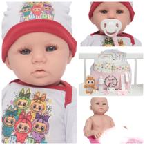 Boneca Reborn Abigail Corpo de Silicone Bolsa Maternidade