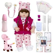 Boneca Reborn Abigail Girafinha Fofa Bonita Enxoval Completo