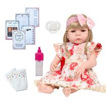 Boneca Reborn Abigail Loira Lindo Vestido Envio Imediato