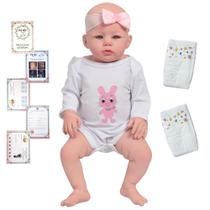 Boneca Reborn Abigail Realista Recém Nascida Fofinha 48cm