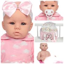 Boneca Reborn Abigail Recém Nascida Fofinha Pode Dar Banho