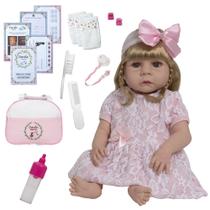 Boneca Reborn Abigail Vestido Renda Bolsa Envio Imediato