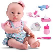 Boneca Reborn Abre e Fecha Os Olhos Faz Xixi Bebê Cuidados