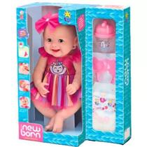 Boneca Reborn Abre Fecha Os Olhos Vestido Arco Iris Diver New Born