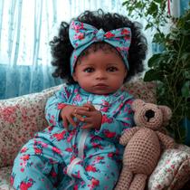 Boneca Reborn ADFO Lifelike Black Girl 45 cm com roupas para maiores de 3 anos