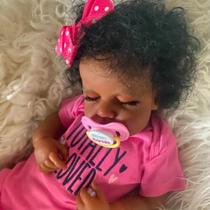 Boneca Reborn Afro-americana De 20 Polegadas, Menina Negra, Bebê Dormindo, Detalhes Realistas,