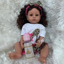 Boneca Reborn Angelbaby Afro-American Black Girl 55cm