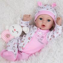 Boneca Reborn Aori Lifelike Realistic Girl 45 cm com roupas