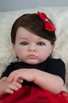 Boneca reborn artesanal realista fofa com chupeta magnética