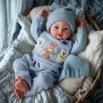 Boneca Reborn BABESIDE Ailsa Boy 43 cm com corpo de tecido