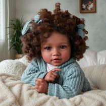 Boneca Reborn BABESIDE Black Girl de 20 polegadas com roupas para maiores de 3 anos