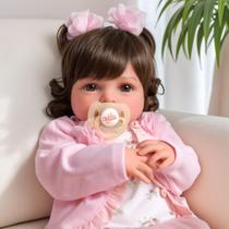 Boneca Reborn BABESIDE - Menina Realista 50cm com Kit de Alimentação Boneca Reborn BABESIDE - Menina Realista 50cm com Kit de Alimentação