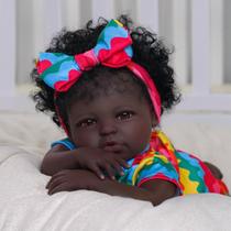 Boneca Reborn BABESIDE Olivia Black Girl 50 cm com roupas para maiores de 3 anos