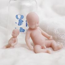Boneca Reborn Baby Doll AISITE Mini Silicone, gêmeos de 5 e 10 cm com presente