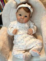 Boneca Reborn Baby Doll Anano 45 cm Silicone Girl Lifelike