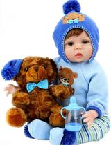 Boneca Reborn Baby Doll Aori de 22 polegadas com brinquedo de pelúcia para crianças a partir de 3 anos Boneca Reborn Baby Doll Aori de 22 polegadas com brinquedo de pelúcia para crianças a partir de 3 anos