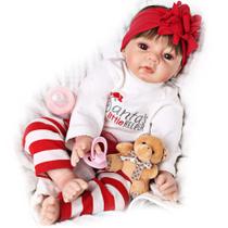 Boneca Reborn Baby Doll CHAREX Elsa, corpo de algodão PP de