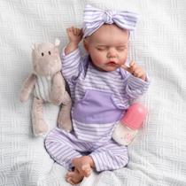 Boneca Reborn Baby Doll Jirachi Realistic Newborn Girl 45 cm com kit