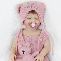 Boneca Reborn Baby Doll JRLCGYP 20 cm de silicone realista para corpo inteiro