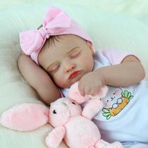 Boneca Reborn Baby Doll KSBD Rosalie 50 cm em vinil completo com acessórios