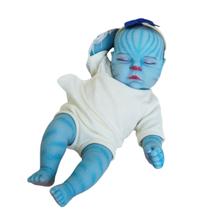 Boneca Reborn Baby Doll Peachs Blue Silicone 50 cm com roupas Boneca Reborn Baby Doll Peachs Blue Silicone 50 cm com roupas