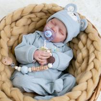 Boneca Reborn Baby Doll Realistic Newborn Boy 45 cm com Acc