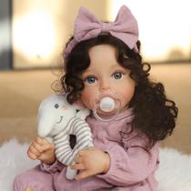 Boneca Reborn Baby Doll SCOM Lifelike 45 cm Realistic Silicone Girl
