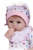 Boneca Reborn Baby Doll Wokex Docka Soft Silicone 43 cm Realike