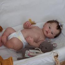 Boneca Reborn Baby Doll Zero Pam, corpo inteiro, silicone, menina de 45 cm
