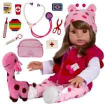 Boneca Reborn Baby Girafinha Kit Completo Enviamos Hoje