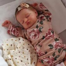 Boneca Reborn Baby Girl Kaydora Lifelike 50 cm com veias realistas