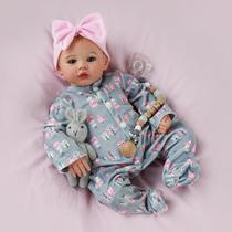 Boneca Reborn Baby Girl KSBD Lifelike Meadow 50 cm com acesso.