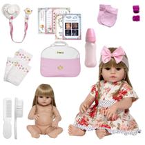 Boneca Reborn Baby Loira 52cm 20 Itens Bolsa Maternidade Boneca Reborn Baby Loira 52cm 20 Itens Bolsa Maternidade