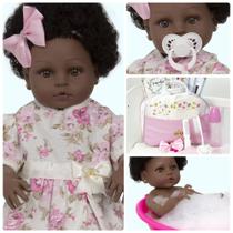 Boneca Reborn Baby Princesa Completa Diversos Itens Enxoval