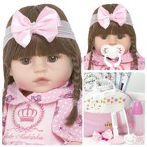 Boneca Reborn Baby Princesa Corpo Silicone Pode Dar Banho Boneca Reborn Baby Princesa Corpo Silicone Pode Dar Banho