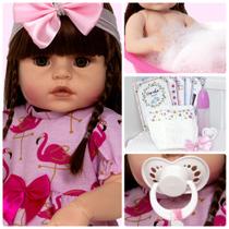 Boneca Reborn Baby Princesa Julia 100% Silicone + Acessórios Boneca Reborn Baby Princesa Julia 100% Silicone + Acessórios