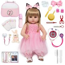 Boneca Reborn Bailarina Coelhinha Loira Com Vários Itens Boneca Reborn Bailarina Coelhinha Loira Com Vários Itens