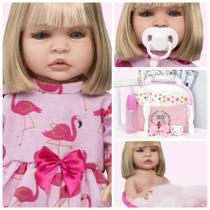 Boneca Reborn Barata Loira Princesa Com Bolsa Acessórios - Cegonha Reborn Dolls