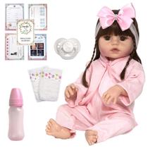 Boneca Reborn Bebê Abigail 100% Silicone 13 Acessórios Luxo Boneca Reborn Bebê Abigail 100% Silicone 13 Acessórios Luxo