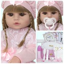 Boneca Reborn Bebê Abigail Corpo Siliconado 20 Acessórios Boneca Reborn Bebê Abigail Corpo Siliconado 20 Acessórios