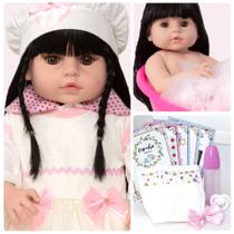Boneca Reborn Bebê Abigail Linda 100% Silicone 13 Acessórios Boneca Reborn Bebê Abigail Linda 100% Silicone 13 Acessórios