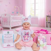 Boneca Reborn Bebê Angel Realista Em Silicone Kit Bolsa Maternidade Pode Dar Banho