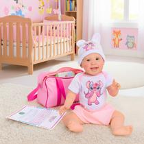 Boneca Reborn Bebê Angel Realista Em Silicone Kit Bolsa Maternidade Pode Dar Banho